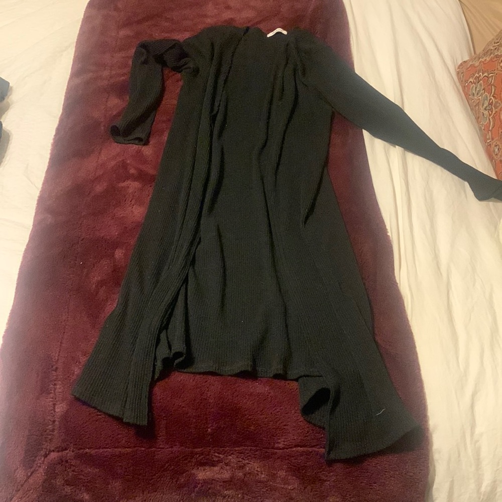Black long cardigan